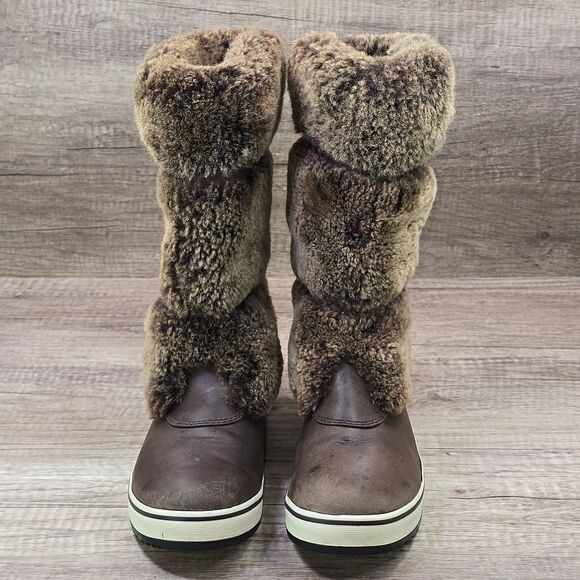 Ugg Australia Lilyan Women's Size 7 Brown Leather Winter Boots (1001374) - Picture 2 of 10